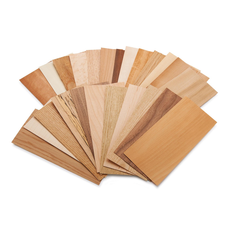 Wood ID Kit and Veneer Sample Pack - 4" x 9" - 25 Piece - Domestic or Exotic:Domestic
